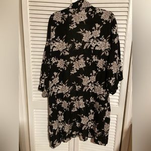 Maya Kimono Spiritual Gangster Black Floral Cover Up